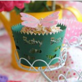 Cupcake Wrapping Baby Feet- Green