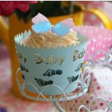 Cupcake Wrapping Baby Feet- Baby Blue