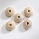 Round Wooden Beads Natural - 20 pieces