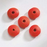 Round Wooden Beads Red - 20 pieces