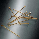 Old Gold Eye Pins - 30mm