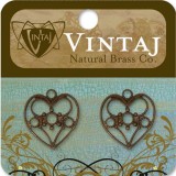 Vintaj Delicate Heart 19 x 18mm