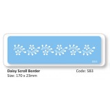 Daisy Scroll Border Stencil