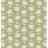 Tilda Painting Flowers Fat Quarter Fabric - Lily Green