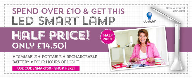 Spend over £10 & get this LED Lamp half price