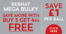 Bernat Mega Bulky - SAVE £1 PER BALL & Buy 3 get 4th FREE